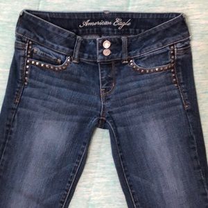 AEO jean studded capris